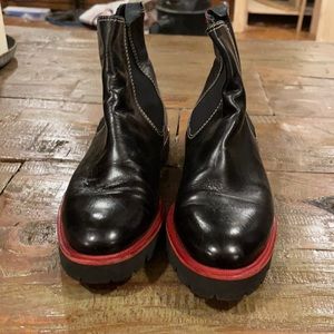 Frances Valentine size 8.5 black Chelsea style boot